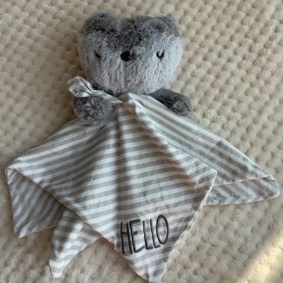 Gerber Organics Plush Grey Fox Striped Lovey Stuffed Animal Security Blanket Toy - Picture 10 of 12